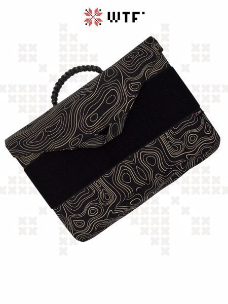CERBERUS Laptop Bag Topography Black