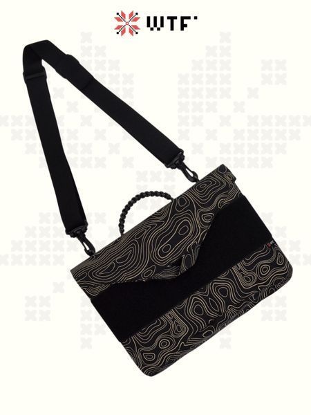 CERBERUS Laptop Bag Topography Black