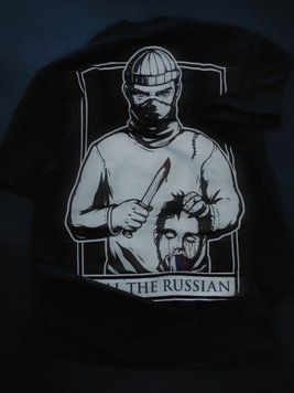 black t-shirt "KILL THE RUSSIAN" 030207 фото