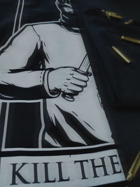 black t-shirt "KILL THE RUSSIAN" 030207 фото